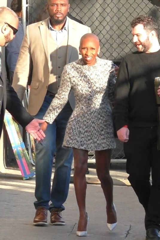 CYNTHIA ERIVO Arrives at Jimmy Kimmel Live! in Hollywood 01/27/2025