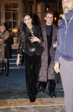 DEMI MOORE Leaves Her Hotel in Paris 01/28/2025