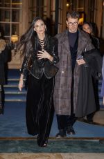DEMI MOORE Leaves Her Hotel in Paris 01/28/2025