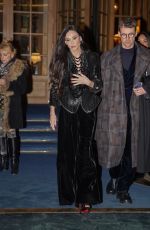 DEMI MOORE Leaves Her Hotel in Paris 01/28/2025