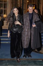 DEMI MOORE Leaves Her Hotel in Paris 01/28/2025