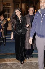 DEMI MOORE Leaves Her Hotel in Paris 01/28/2025