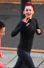 DIANNE BUSWELL Out for Morning Jog Ahead of Strictly Come Dancing Live Event in Birmingham 01/16/2025