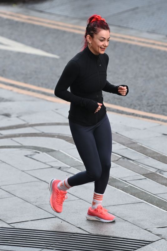 DIANNE BUSWELL Out for Morning Jog Ahead of Strictly Come Dancing Live Event in Birmingham 01/16/2025