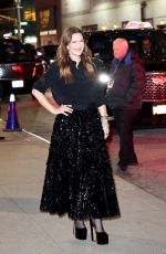 DREW BARRYMORE Arrives for Late Show with Stephen Colbert in New York City 01/28/2025