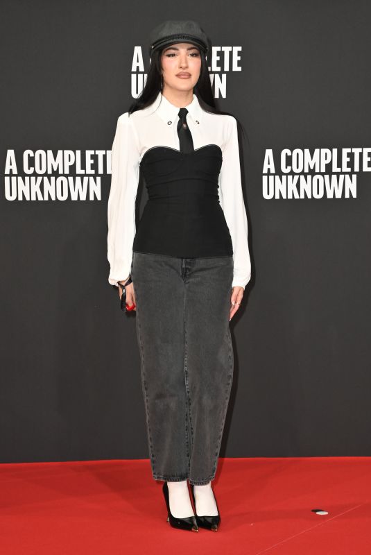 ELENA HAZINAH at A Complete Unknown Premiere in Rome 01/17/2025