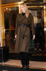 ELIZABETH DEBICKI Leaves Her Hotel in Paris 01/27/2025