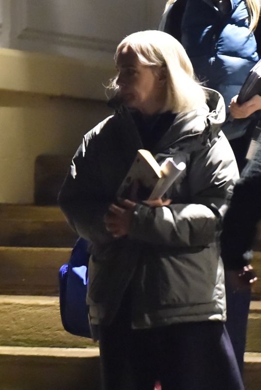 ELIZABETH MCGOVERN on the Set of Talamasca in Liverpool 01/15/2025