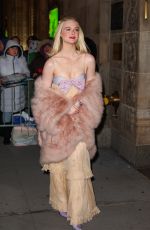 ELLE FANNING Arrives at National Board of Review Awards in New York 01/07/2025