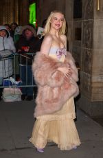 ELLE FANNING Arrives at National Board of Review Awards in New York 01/07/2025