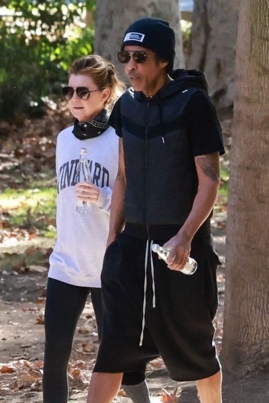 ELLEN POMPEO and Chris Ivery Out Hiking in Los Feliz 01/05/2025