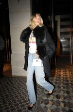 ELSA HOSK Leave Costes Paris Evening in Paris 01/28/2025