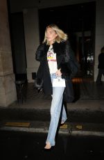 ELSA HOSK Leave Costes Paris Evening in Paris 01/28/2025