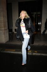 ELSA HOSK Leave Costes Paris Evening in Paris 01/28/2025