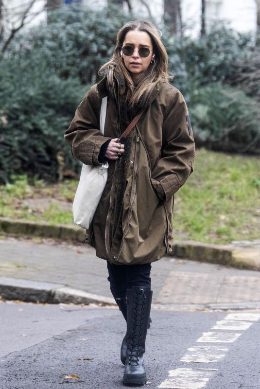 EMILIA CLARKE Out and About in London 01/16/2025