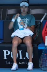 EMMA RADUCANU at Practice Session Ahead of 2025 Australian Open in Melbourne 01/10/2025