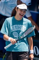 EMMA RADUCANU at Practice Session Ahead of 2025 Australian Open in Melbourne 01/10/2025