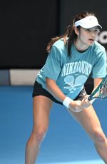 EMMA RADUCANU at Practice Session Ahead of 2025 Australian Open in Melbourne 01/10/2025