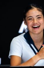 EMMA RADUCANU at Press Conference Ahead of 2025 Australian Open in Melbourne 01/10/2025