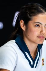 EMMA RADUCANU at Press Conference Ahead of 2025 Australian Open in Melbourne 01/10/2025