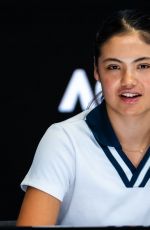 EMMA RADUCANU at Press Conference Ahead of 2025 Australian Open in Melbourne 01/10/2025