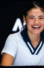EMMA RADUCANU at Press Conference Ahead of 2025 Australian Open in Melbourne 01/10/2025