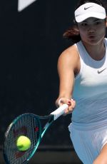 EMMA RADUCANU Defeats Ekaterina Alexandrova in Round 1 of Australian Open in Melbourne 01/13/2025