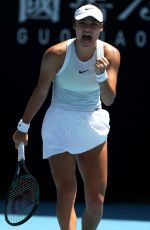 EMMA RADUCANU Defeats Ekaterina Alexandrova in Round 1 of Australian Open in Melbourne 01/13/2025