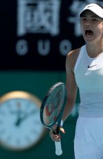 EMMA RADUCANU Defeats Ekaterina Alexandrova in Round 1 of Australian Open in Melbourne 01/13/2025