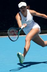 EMMA RADUCANU Defeats Ekaterina Alexandrova in Round 1 of Australian Open in Melbourne 01/13/2025