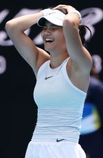 EMMA RADUCANU Fefeats Amanda Anisimova in Second Round of Australian Open in Melbourne 01/16/2025