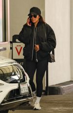 EVA LONGORIA Picking up Her Car from Valet in Beverly Hills 01/02/2025