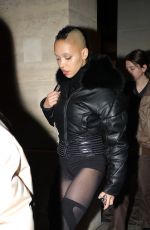 FKA TWIGS Leaves Costes Hotel in Paris 01/22/2025
