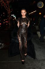 FKA TWIGS Out in Leather Catsuit for Belated Birthday Celebration in New York 01/20/2025