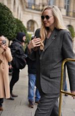 GWENDOLINE CHRISTIE Arrives at Ritz at Paris Fashion Week 01/24/2025