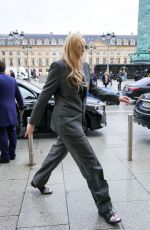 GWENDOLINE CHRISTIE Arrives at Ritz at Paris Fashion Week 01/24/2025