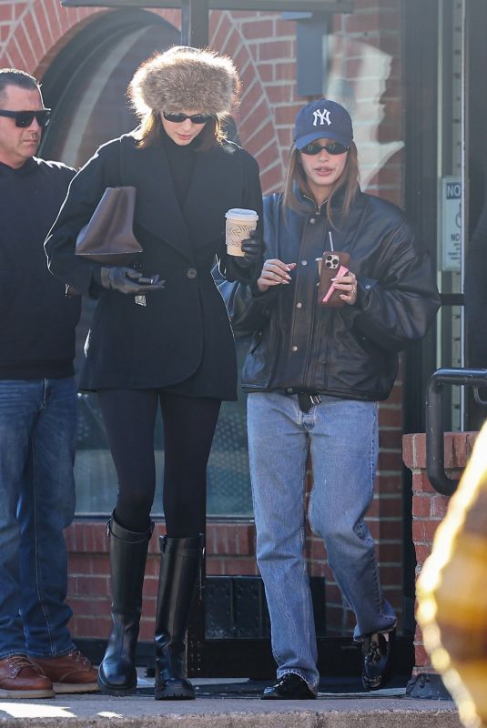 HAILEY BIEBER and KENDALL JENNER Enjoy Coffee Before Heading to a Ski Fitting in Aspen 01/15/2025