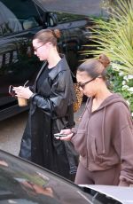 HAILEY BIEBER and LORI HARVEY Arrives at Pilates Workout 01/05/2025
