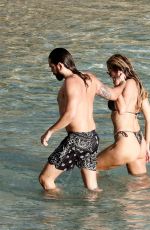 HEIDI KLUM in Bikini Enjoying Caribbean Sun with Tom Kaulitz in St Barth 01/14/2025
