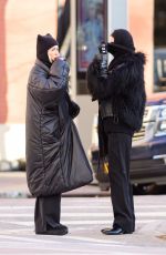 IRINA SHAYK Out with a Friend and Her Dog in New York City 01/08/2025