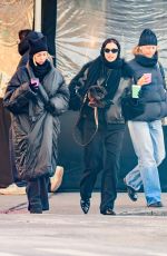 IRINA SHAYK Out with a Friend and Her Dog in New York City 01/08/2025