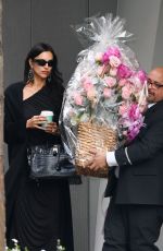 IRINA SHAYK Out with a Large Bouquet of Flowers on Her Birthday in New York 01/06/2025
