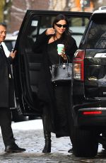 IRINA SHAYK Out with a Large Bouquet of Flowers on Her Birthday in New York 01/06/2025