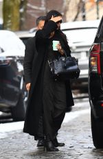 IRINA SHAYK Out with a Large Bouquet of Flowers on Her Birthday in New York 01/06/2025