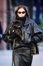 IRINA SHAYK Rocks All-leather Out in New York 01/21/2025