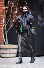 IRINA SHAYK Rocks All-leather Out in New York 01/21/2025