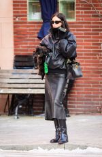 IRINA SHAYK Rocks All-leather Out in New York 01/21/2025