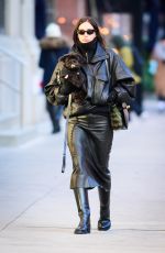 IRINA SHAYK Rocks All-leather Out in New York 01/21/2025