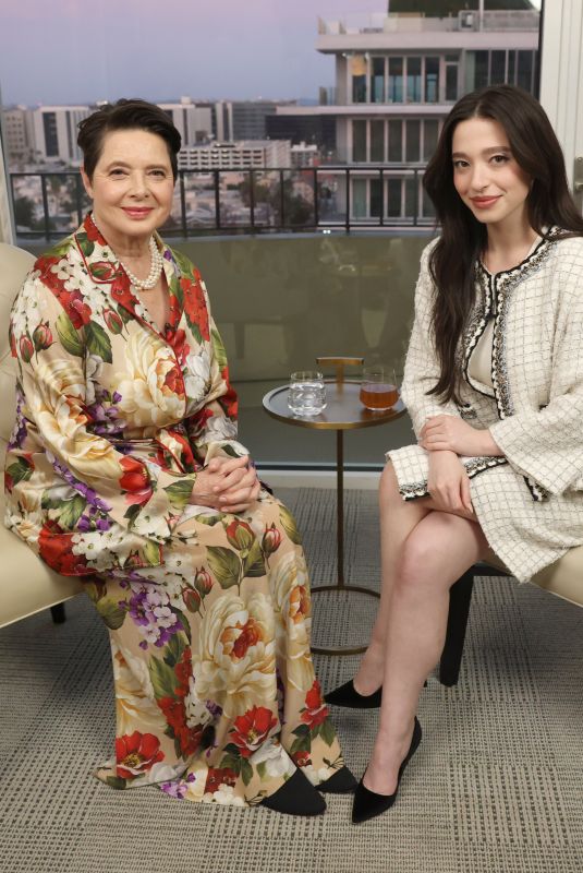 ISABELLA ROSSELLINI and MIKEY MADISON on the Set of TheWrap