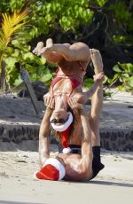 IZABEL GOULART in Bikini Doing Yoga at a Beach in St. Barts 12/26/2024